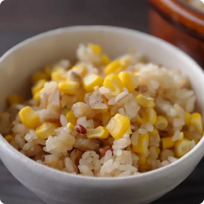 とうもろこし炊き込みご飯