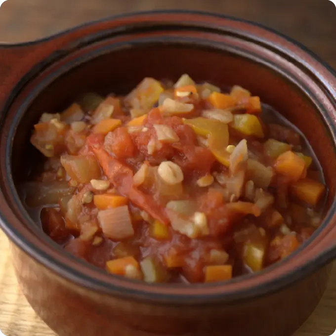 雑穀米と野菜のたべるスープ